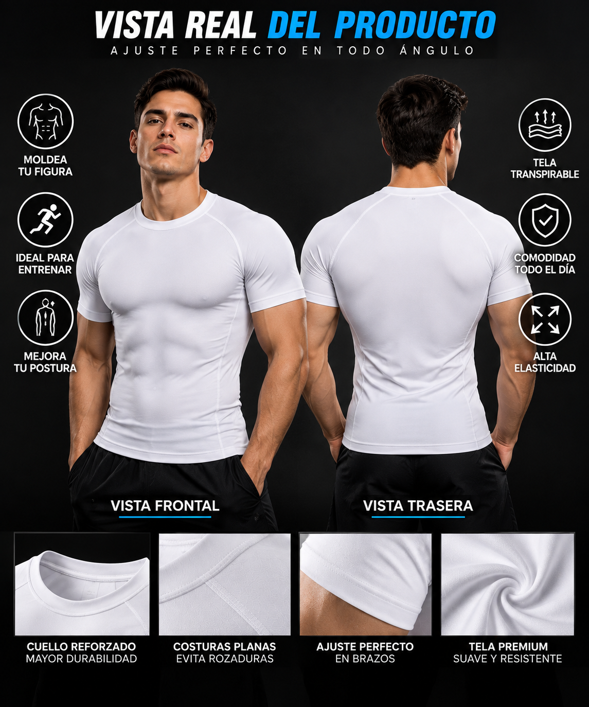 Camisa de Compresión LonFit Moldea y Define tu Figura