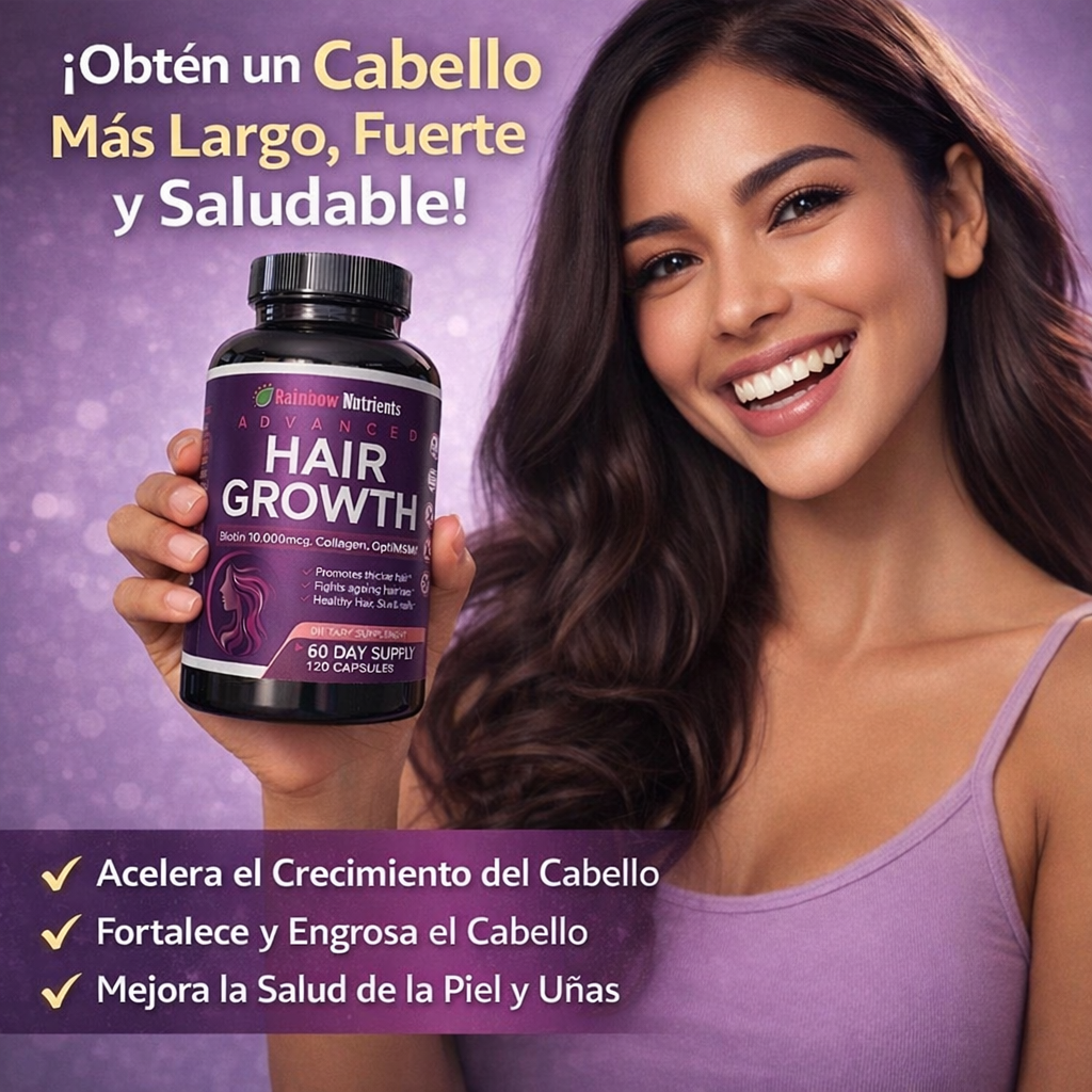 Hair Growth - Suplemento para el crecimiento capilar avanzado (120 Capsulas)