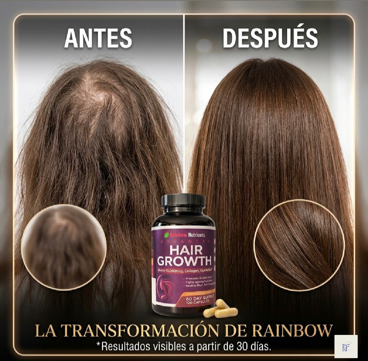 Hair Growth - Suplemento para el crecimiento capilar avanzado (120 Capsulas)